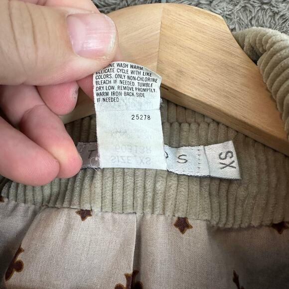 Tweeds Corduroy Blazer Jacket Longline Tan Beige Women's XS Extra Small - Picture 10 of 11